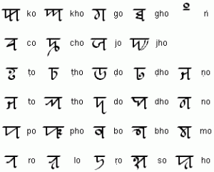 nagri language - consonants
