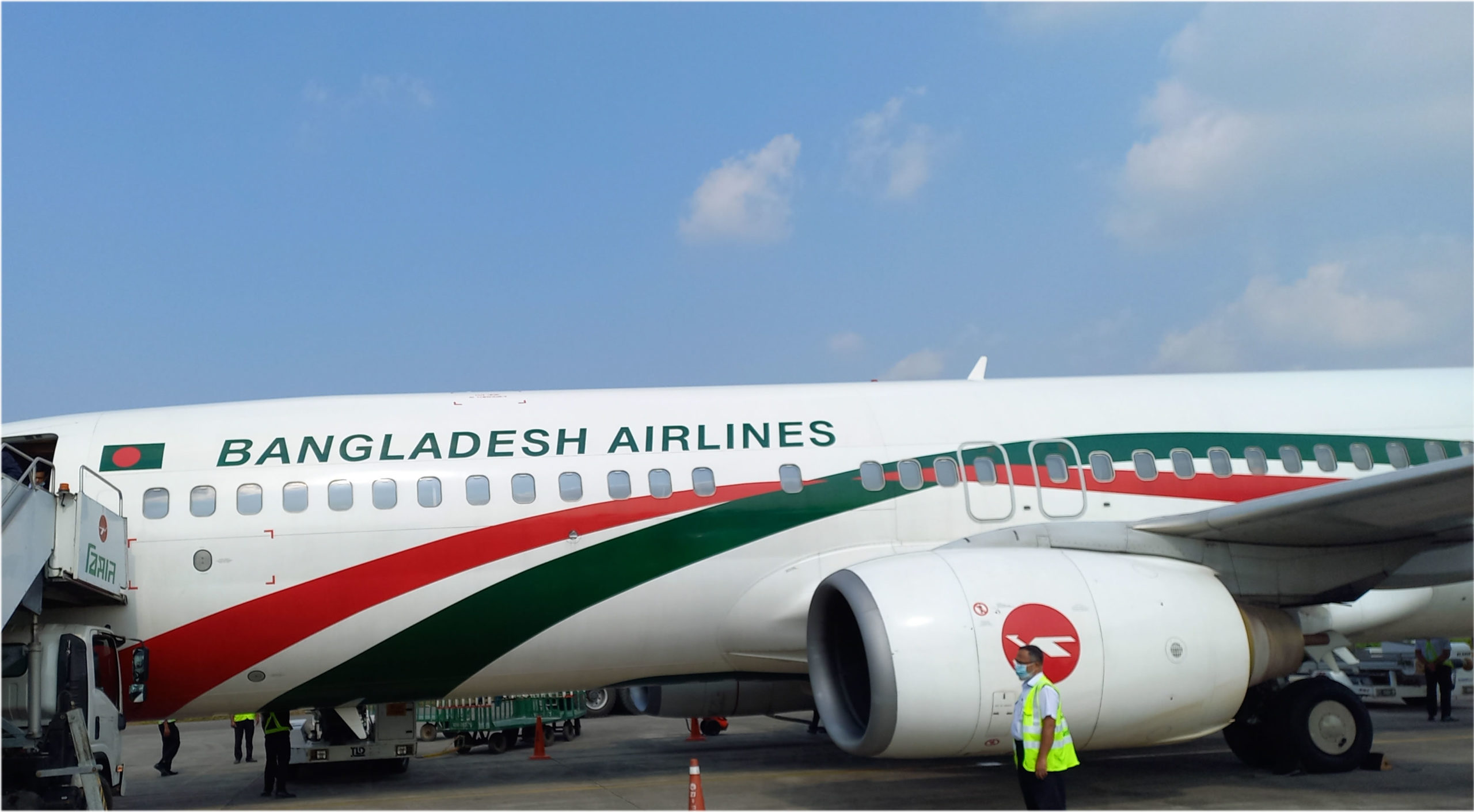 Biman Bangladesh Airlines aircraft on the tarmac