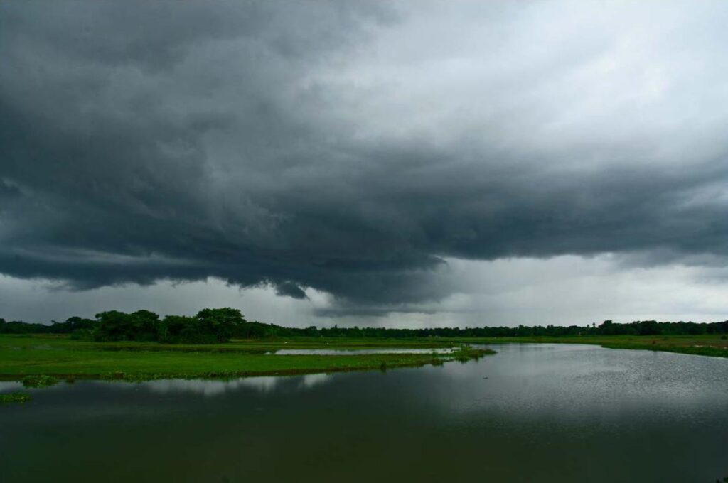 Water landscape in Jagannathpur, Sunamganj, photographed in August 2008